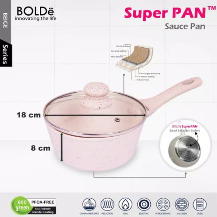 Bolde Pan Super Pan Sauce Pan 18CM - Beige